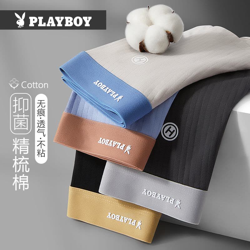 花花公子男士内裤2025新款棉男生抗菌男款秋冬四角短裤平角裤衩图片