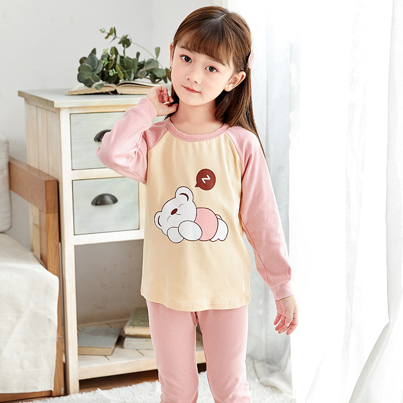 秋冬儿童内衣套装男童女童长袖宝宝纯棉