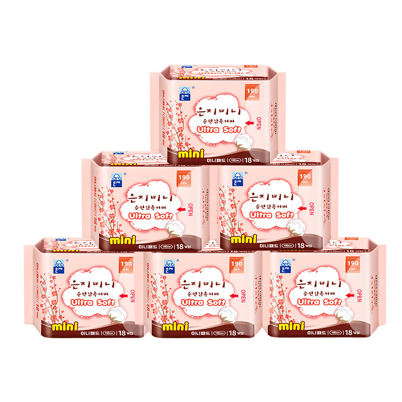 恩芝 迷你卫生巾(190mm/18P)*6包高清大图