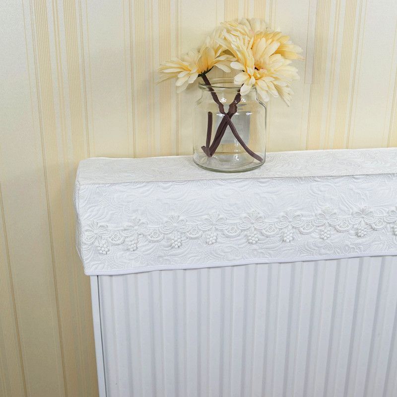 暖气罩布艺/蕾丝暖气套老式铁暖气片罩 防熏黑防尘罩装饰罩|乳白色