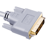 JH晶华 HDMI-DVI连接线 DVI转HDMI转接头高清双向互转笔记本电脑投影仪显示器转换线 5米 灰色H311I