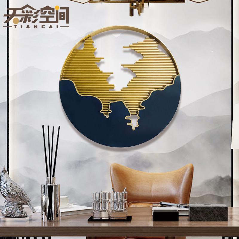 客厅墙面装饰挂件沙发背景墙壁挂创意现代简约墙上轻奢墙饰挂饰 三维工匠 A款50CM直径壁饰高清大图