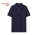 鳄鱼恤 CROCODILE 男装夏季新品商务休闲经典简约短袖polo衫 发顺丰 BA-52168 095深蓝色 XXL
