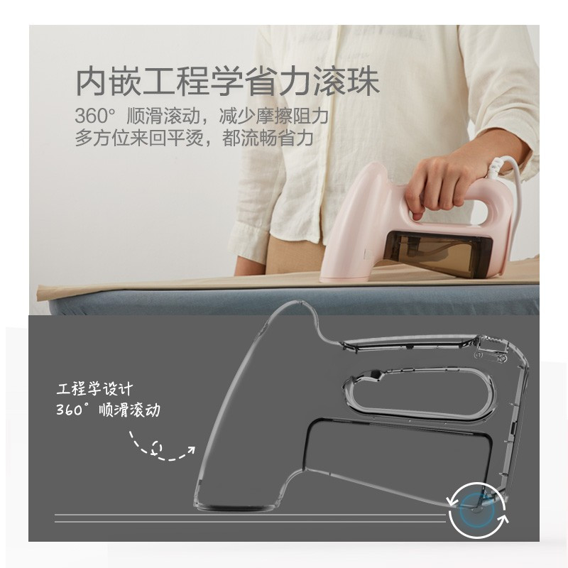 小熊(bear) 挂烫机 小型便携熨烫机手持迷你电熨斗式蒸汽家用 GTJ-A13C1 粉色高清大图