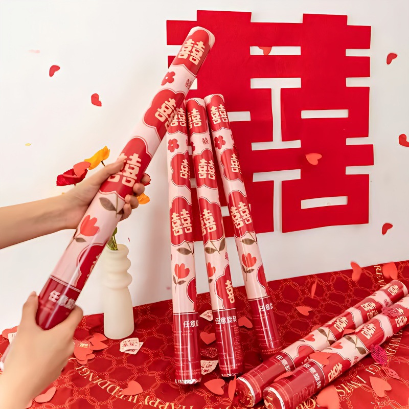 礼炮乔迁之喜装饰礼花筒进宅彩带手持喷花筒新居布置搬家仪式用品3759A高清大图