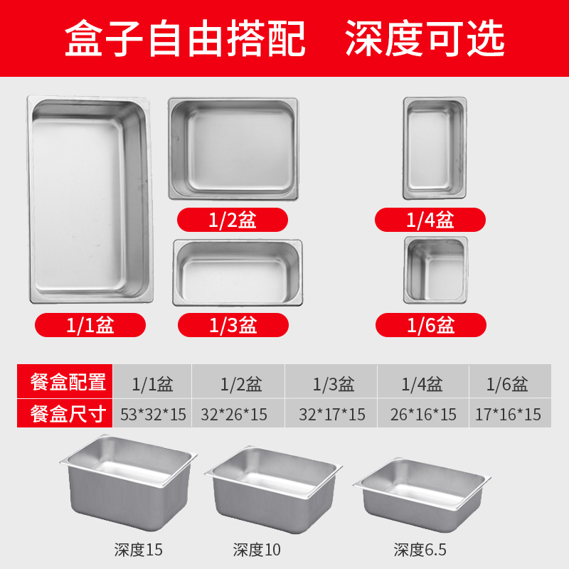 盛远商用保温售饭台 4格