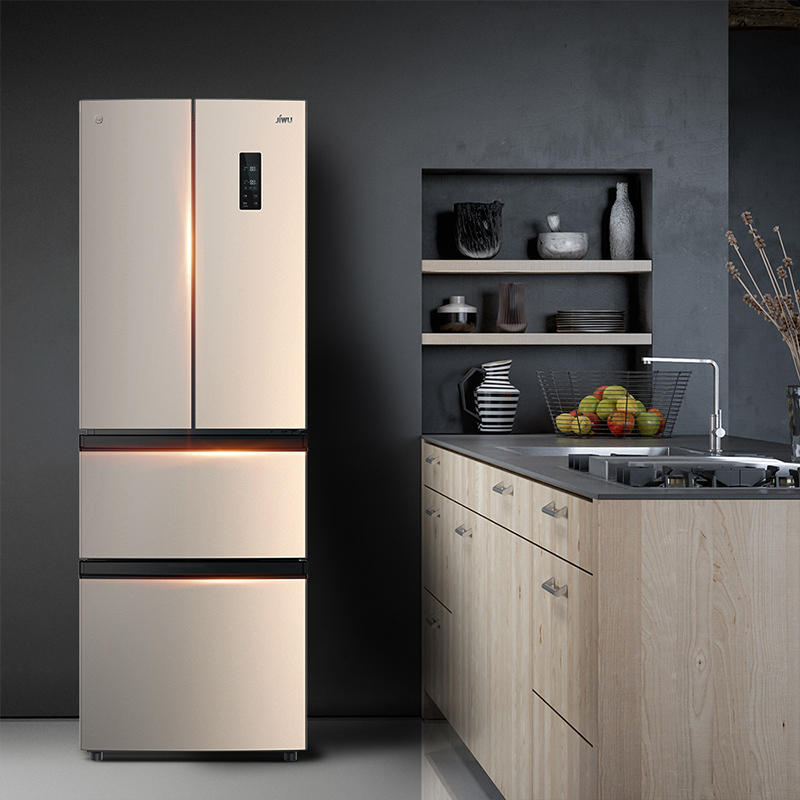 苏宁极物小Biu 312升 法式多门冰箱 家用风冷无霜四门电冰箱 一级节能 智能双变频 超薄机身 JFE3128LP高清大图