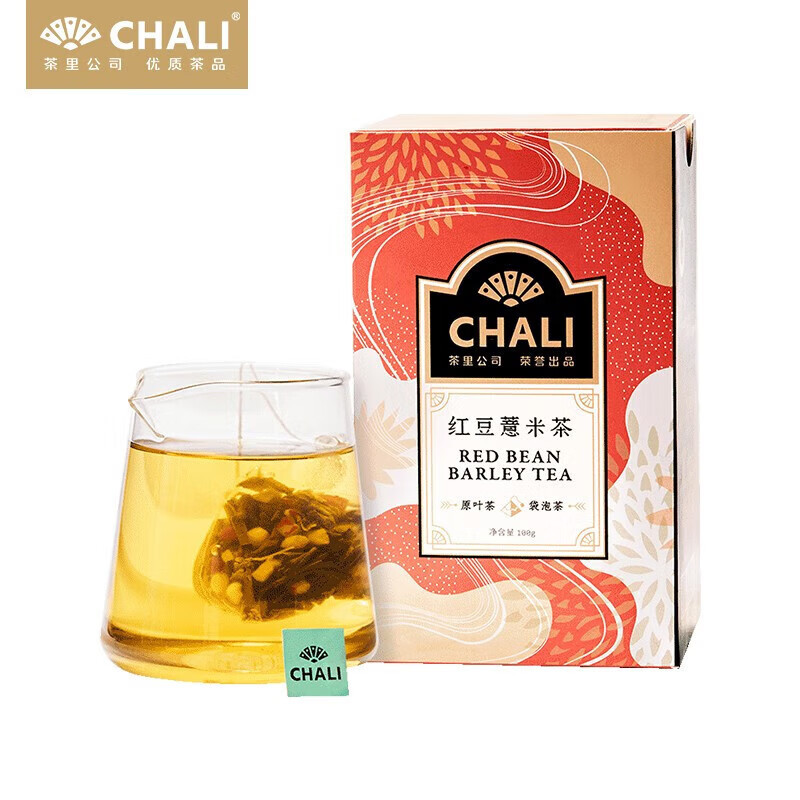 CHALI茶里 红豆薏米茶90g盒装 芡实薏仁红枣组合三角袋泡茶花草茶