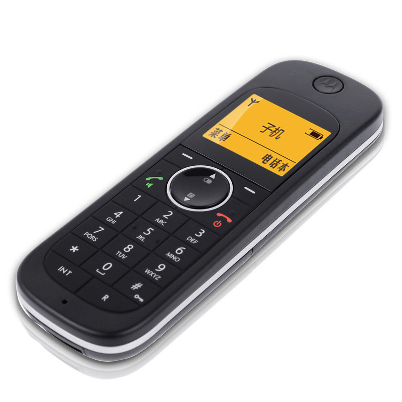 摩托罗拉(MOTOROLA) 黑色 无绳 双电话机 D1002 (单位:套)