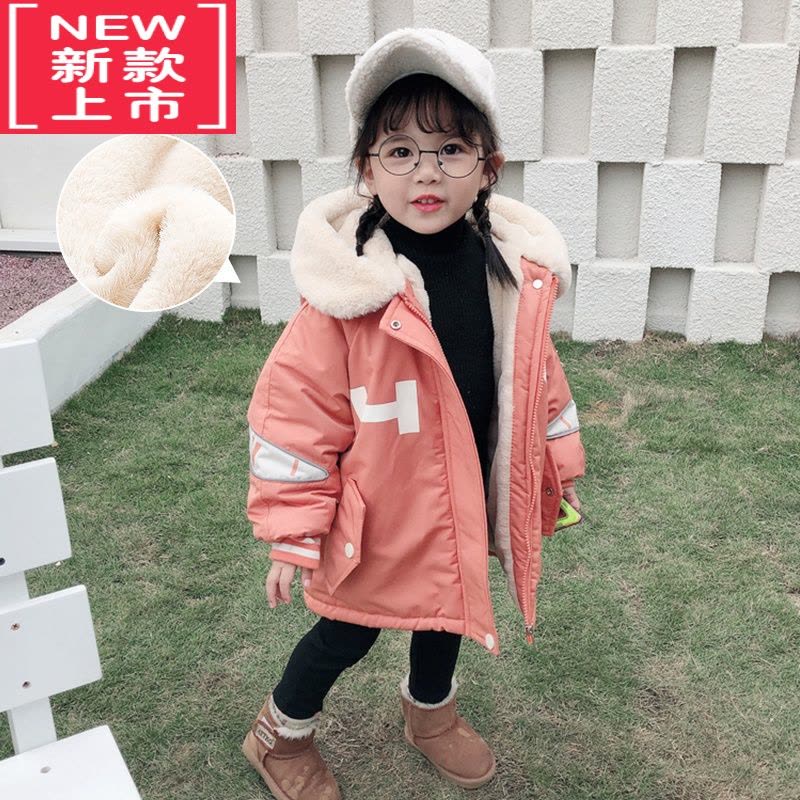 可莉允欧洲站女童时尚外套2022秋冬新款儿童派克服棉衣洋气宝宝加绒棉袄棉服图片