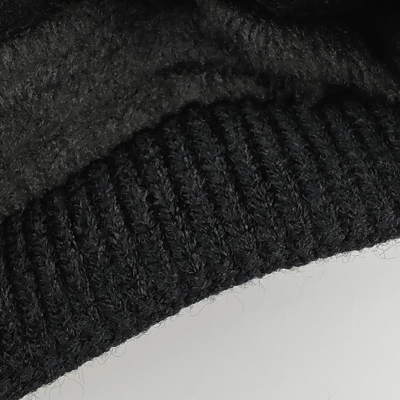鸽护 毛线帽 GH174QDK-黑色 顶高清大图