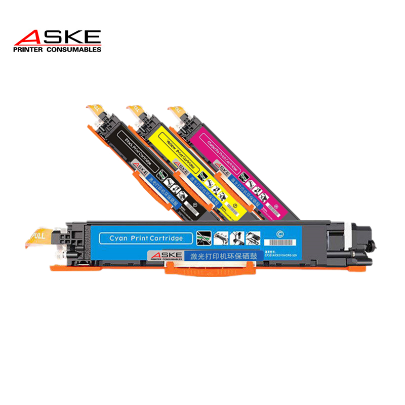ASKE PRINTER CONSUMABLES激光打印机蓝色粉盒A-CE311A（带芯片）高清大图