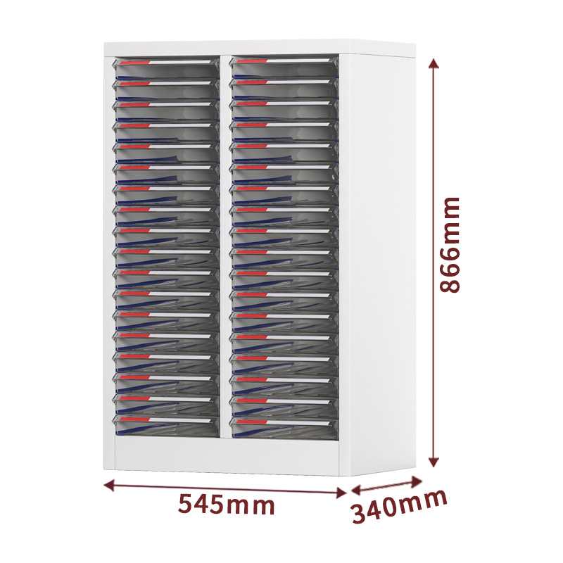 臻远 ZY5080105A4文件收纳柜 双列36抽无门 545*340*866mm 单位:台高清大图