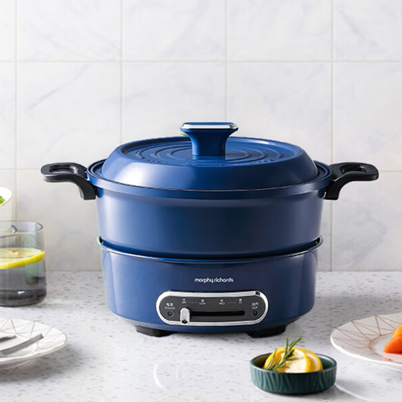 摩飞电器(MORPHY RICHARDS) 多功能电火锅地中海蓝3L MR9087