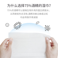 英科医疗 75%酒精消毒湿巾 高效清洁有效灭菌 30片/包