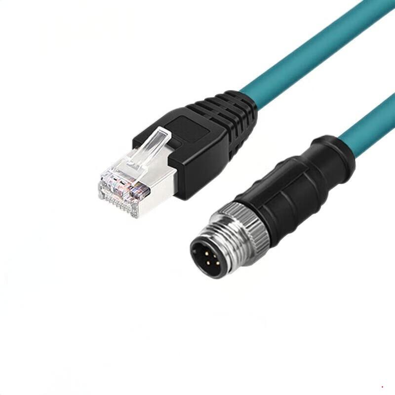 可思未来 M12转RJ45网线高柔 KS-D-TM12D2 4芯/D型4针/2米 (单位:根)高清大图