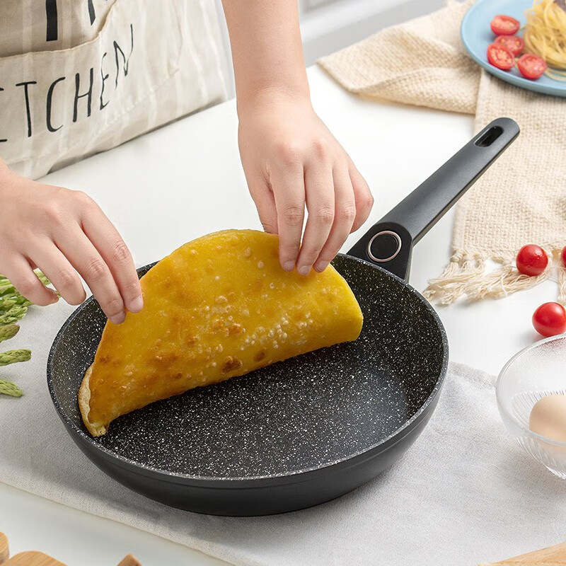 爱仕达(ASD)煎锅平底锅 麦饭石色 电磁炉燃气明火通用 28cm JL28S1WG