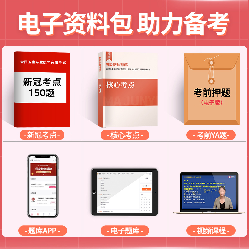 [友一个正版]2023新版马君医原军医版初级护师护理学师资格考试历年真题视频课程软件题库核心考点考前押题可搭配1500高清大图