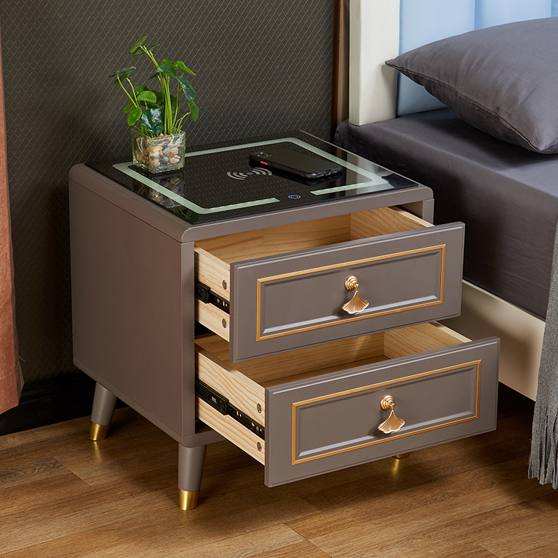轻奢床头柜简约现代卧室北欧ins风储物柜多功能迷你小型床边柜abc