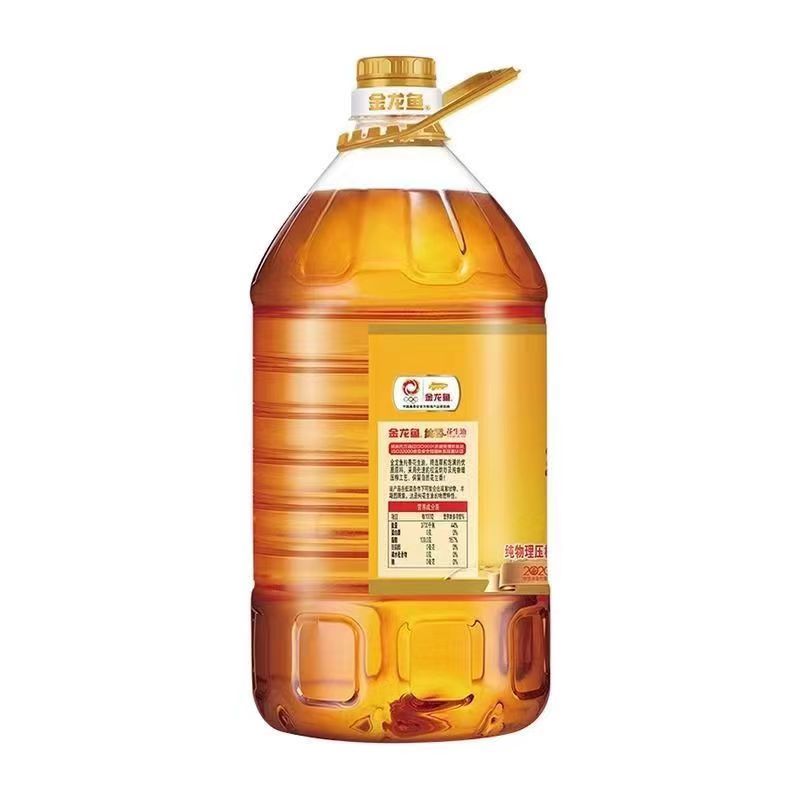 金龙鱼纯香花生油5L 纯物理一级压榨 食用油桶装油家庭用油 5L