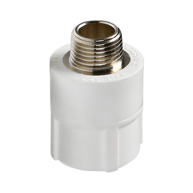 联塑 白色 PPR20*1/2外螺纹 直接头高清大图