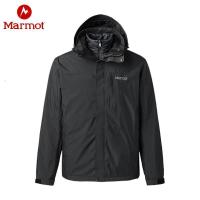 Marmot/土拨鼠2019新款防风防泼水耐磨透气羽绒内胆男三合一冲锋衣
