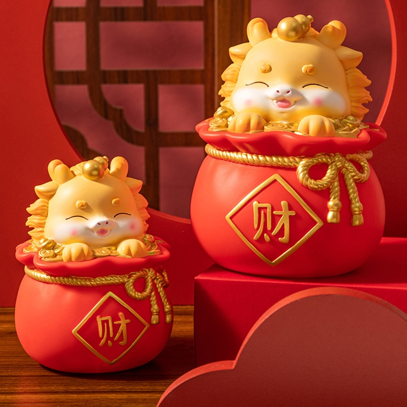 古达十二生肖龙年儿童大号存钱罐新款只进不出男女孩储钱蓄罐摆件
