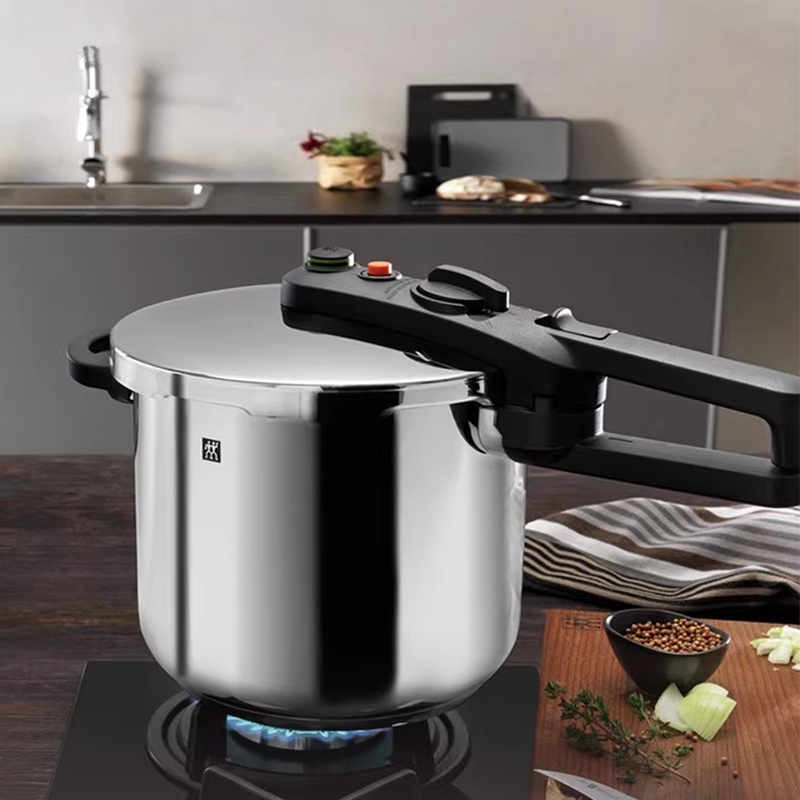 双立人(ZWILLING)高压锅不锈钢家用防爆两档压力锅EcoQuick II 6L燃气灶通用锅具