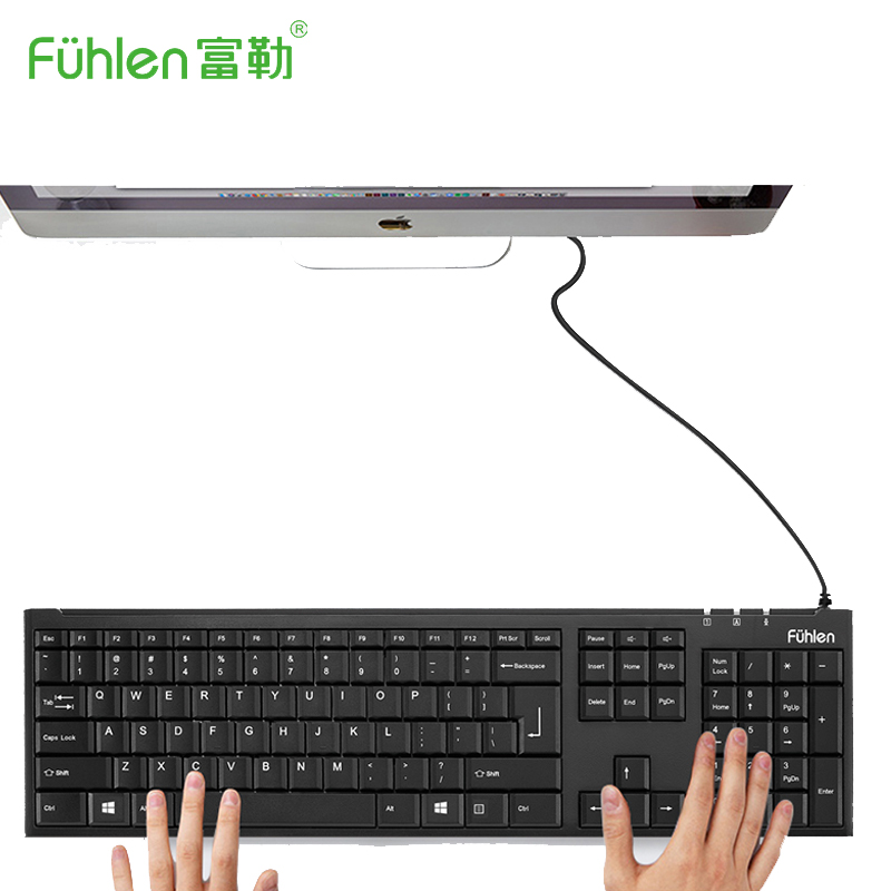 富勒fuhlen K380S商务办公有线键盘 (计价单位:个)黑色高清大图