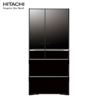 日立(HITACHI) 675升多门风冷变频冰箱铂金触媒真空休眠保鲜 电动抽屉 R-G690G1C(水晶黑)日本原装进口