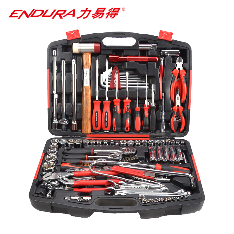 力易得(ENDURA) 136件套汽修组套 维修组套 手动工具组套五金工具箱 货号E1223