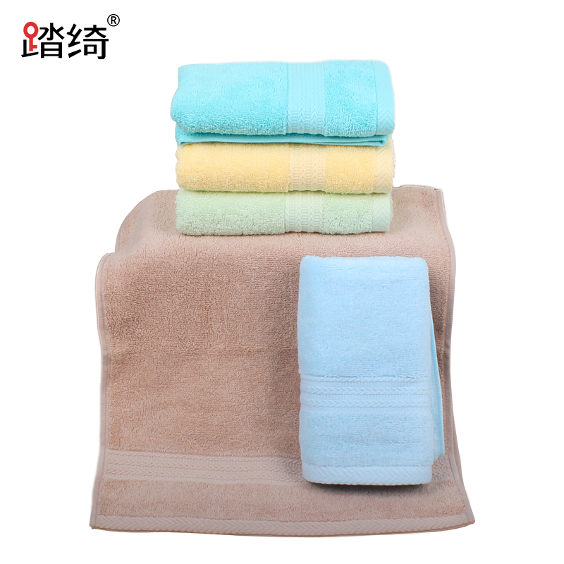 踏绮 新疆长绒棉素色缎档毛巾 34*78cm 条高清大图