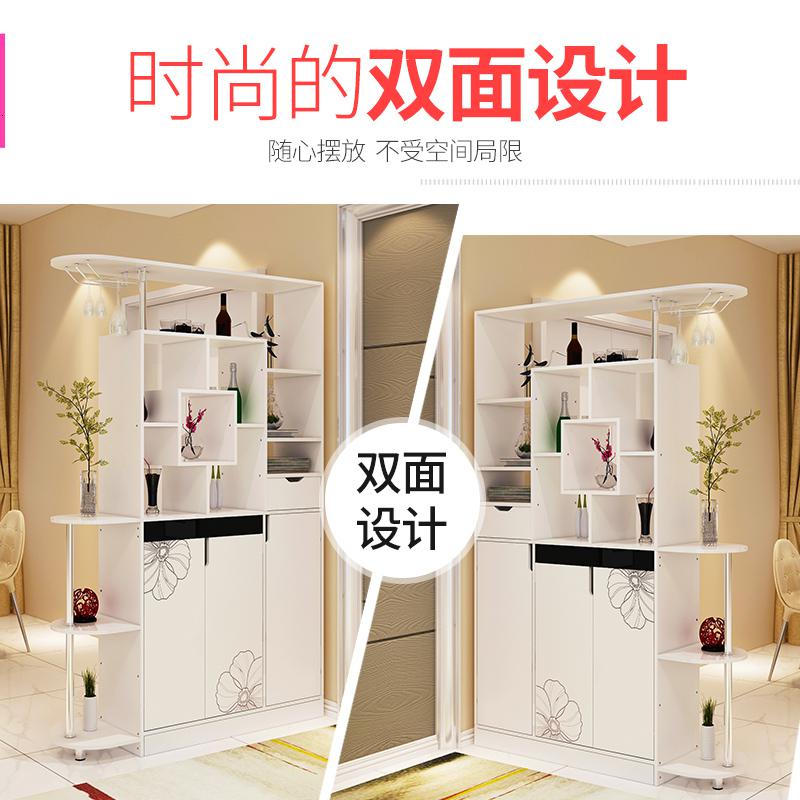 BONJEAN屏风隔断客厅座屏折屏小户型客厅玄关柜简易家用储物展示架子酒柜高清大图