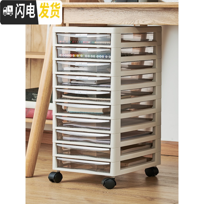 三维工匠储物柜整理柜塑料收纳柜子箱家用多层功能抽屉式卧室可移动非jej高清大图