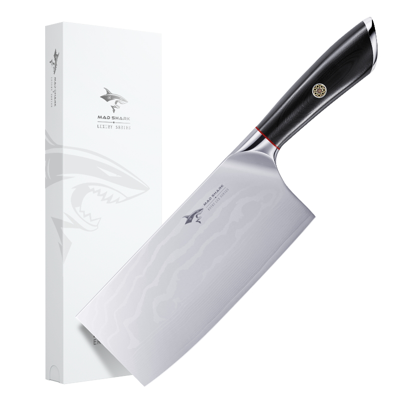 狂鲨madshark刀具大马士革菜刀家用切片刀超快锋利厨房专用锻打厨师刀