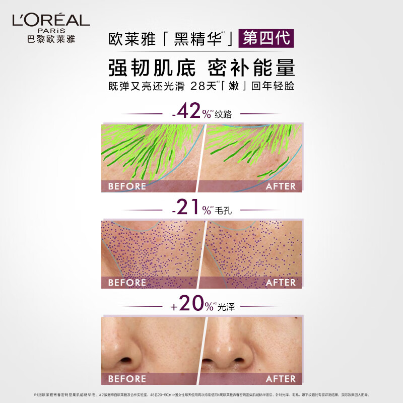 欧莱雅第四代青春密码密集肌能精华液30ml面部精华液抗皱补水保高清大图