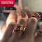 KAMIXIWA复古凯旋门双层叠戴开口戒指高级感时尚百搭小众设计ins指环女
