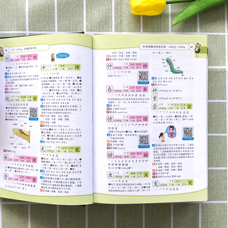 [正版]字典2023版12版双色本 全新小学生 新编实用工具书百科全书小学生词字典国民语文第十二商务印书馆书店版高清大图