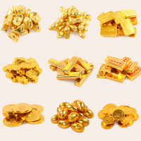 金币巧克力金花生金条500g 烘焙装饰喜糖代可可脂 中号吉祥如意金币【约80颗】
