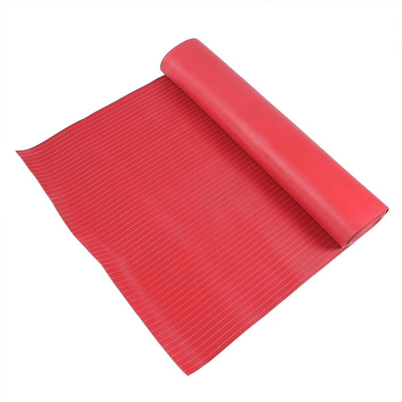 典虎 绝缘橡胶板 红色条纹3mm*1.2m*10m 6kv 卷高清大图