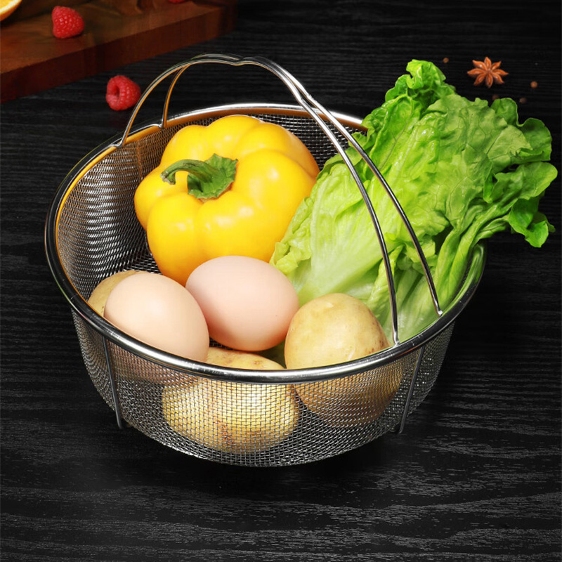 MAXCOOK美厨沥水提篮21cm304不锈钢蒸篮MCPJ5006高清大图