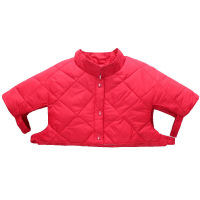 迪鲁奥（DILUAO)男女中老年周肩炎保暖护肩背心马甲睡觉防寒羽绒加厚孕妇坐月子冬 XL适合体重130-145斤 有领红色