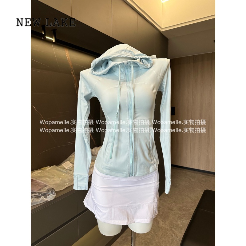 NEW LAKE瑜伽服Define女士运动夹克外套磨毛连帽健身帽衫2024春