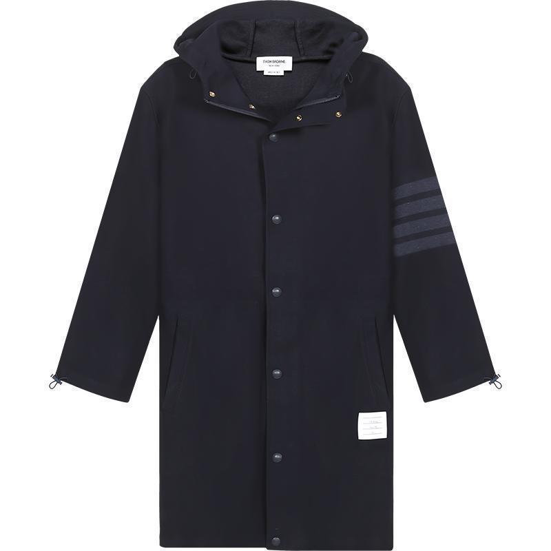 汤姆·布朗 thom browne 男士棉质中长款连帽大衣外套 mjt284a 06772