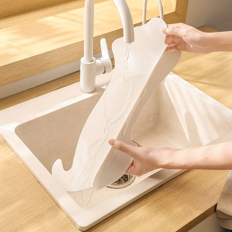 梵特 韩式可爱小狗水槽挡水板厨房洗菜盆洗碗防溅隔水板洗手台挡板防水高清大图