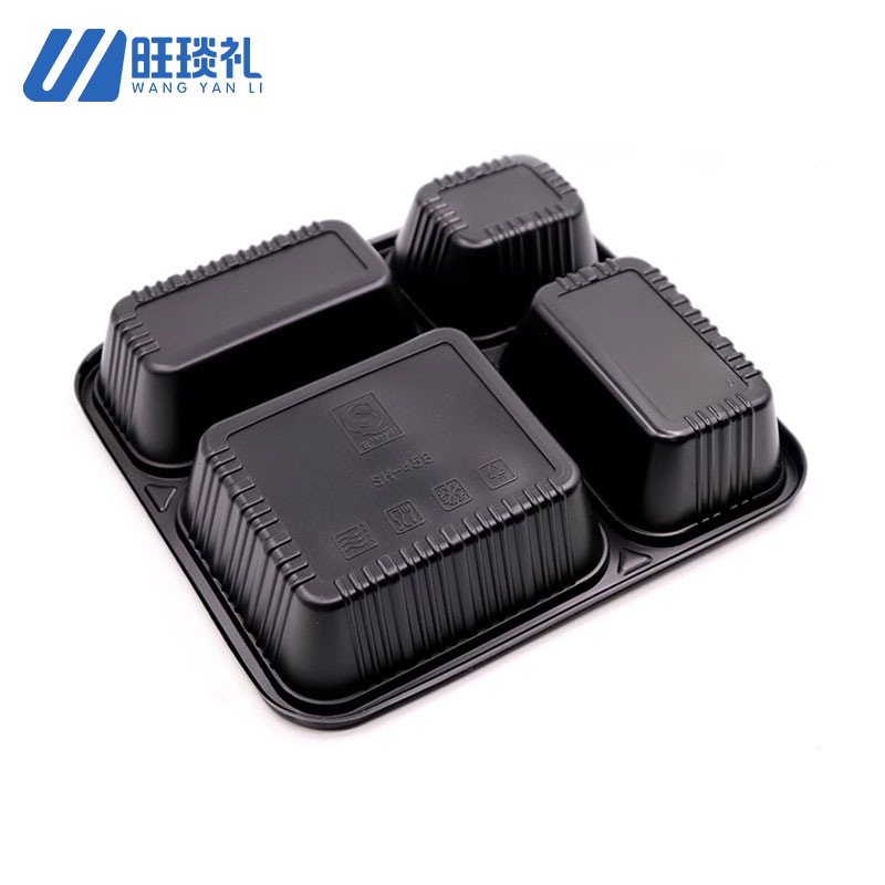 旺琰礼一次性4格餐盒1400ml 200/箱高清大图