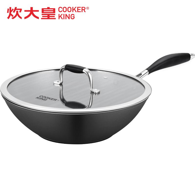 炊大皇(COOKER KING) 炒锅 CG30DY 德韵炒锅不粘锅平底锅 家用轻质不粘炒锅电磁炉燃气通用30CM