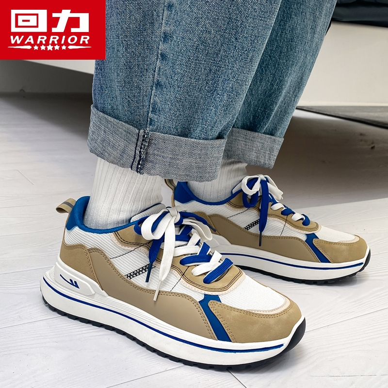 回力warrior男鞋子夏款男士休闲跑步运动鞋男款夏季透气小白阿甘老爹