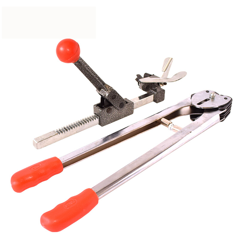 卓顺杰 PP打包带工具 手动打包机压钳拉紧器组套 PP纸塑带用铁皮打包扣 塑料带捆扎机 打包机套装(压钳收紧器)