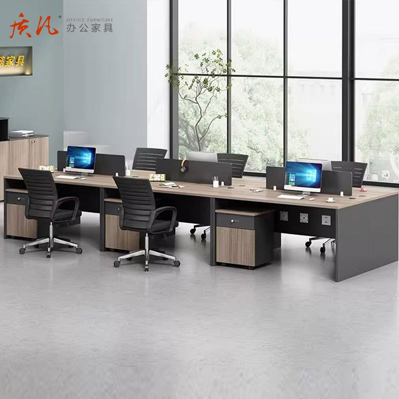 质凡 BGZ-Z01现代简约员工办公桌屏风卡位桌 1.2米单人位高清大图